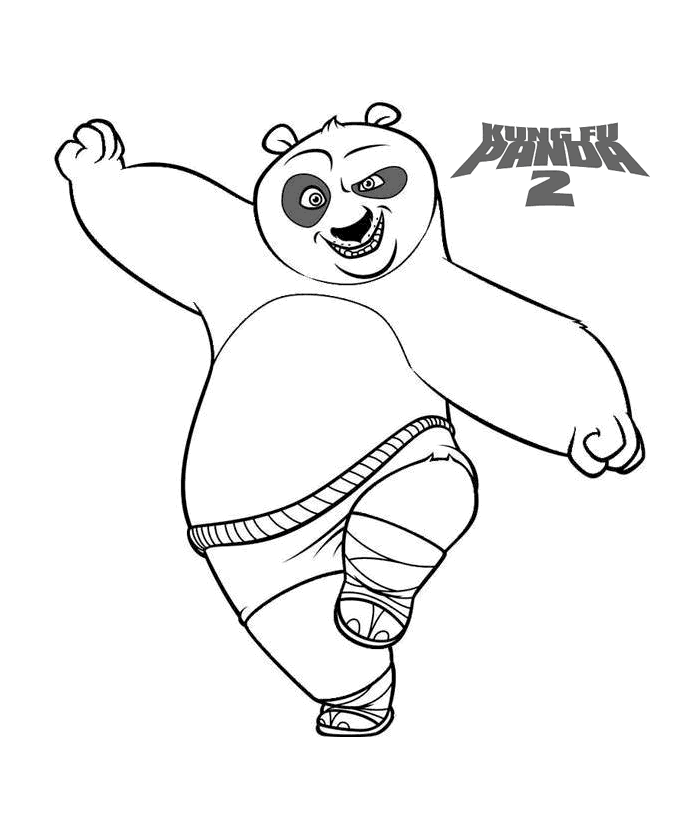 Kung Fu Panda coloring pages for kids - Kung Fu Panda Kids Coloring Pages