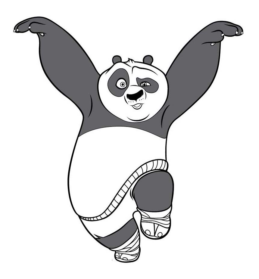 Kung Fu Panda picture to print and color - Kung Fu Panda Kids Coloring Pages