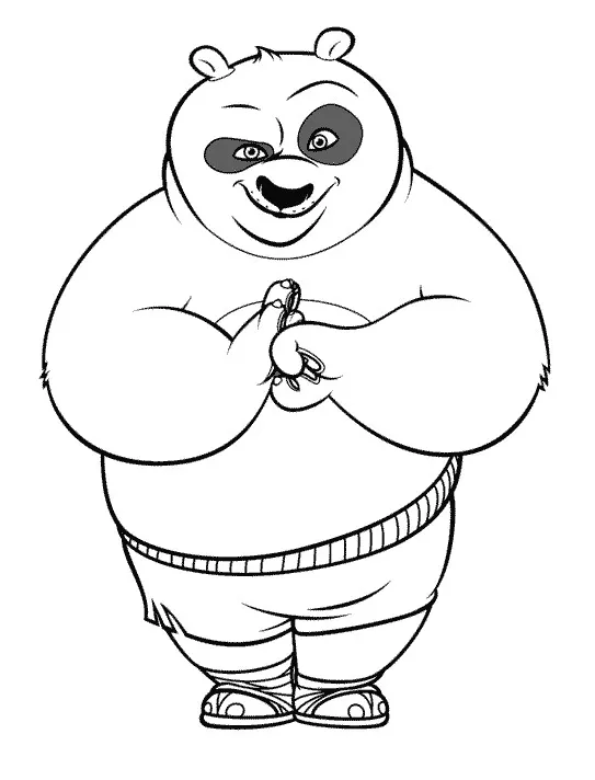 Kung Fu Panda coloring page to download