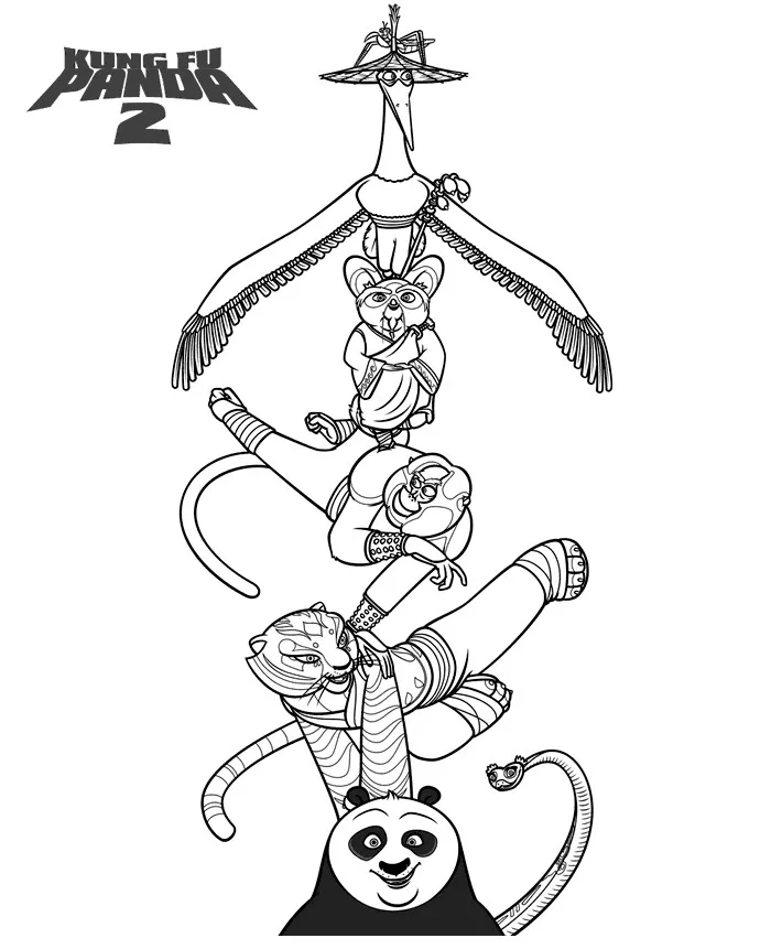 Kung Fu Panda image to download and color