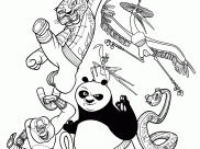 Kung Fu Panda Coloring Pages for Kids
