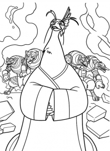 Coloring page kung fu panda free to color for children