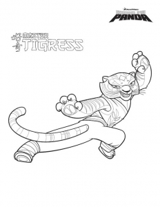 Coloring page kung fu panda for children
