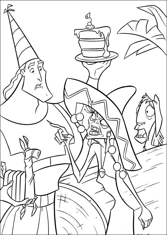 Kuzco picture to print and color