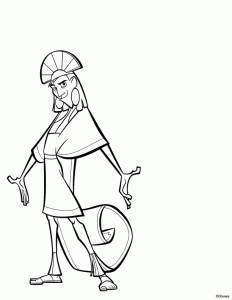 Coloring page kuzco for children