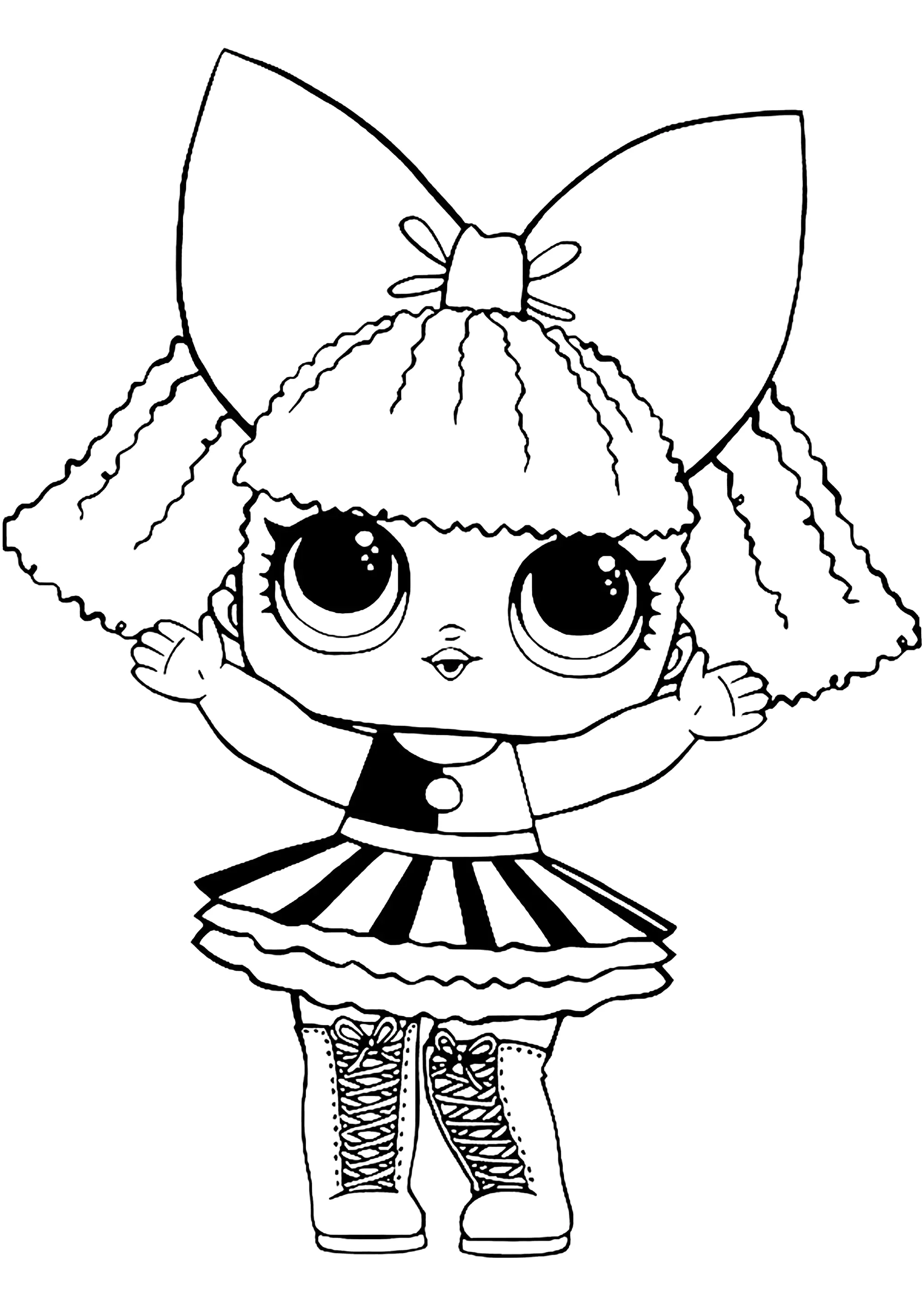 This LOL Surprise Doll looks like singer Sia (Printable Coloring Page for Kids)
