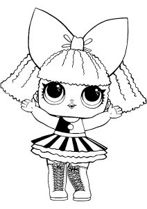 Printable Coloring Page for Kids : This LOL Surprise Doll looks like singer Sia