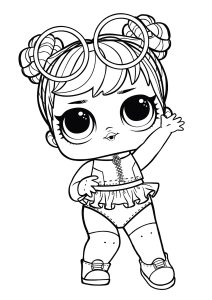 Printable Coloring Page for Kids : Young LOL Surprise Doll