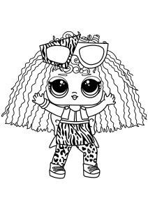 Printable Coloring Page for Kids : LOL Surprise Doll :  rocker doll!