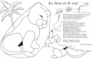 Coloring page la fontaines fables to color for kids