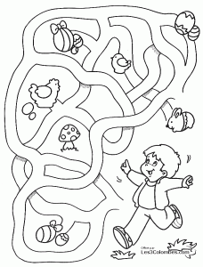 Coloring page labyrinths to print : Easter