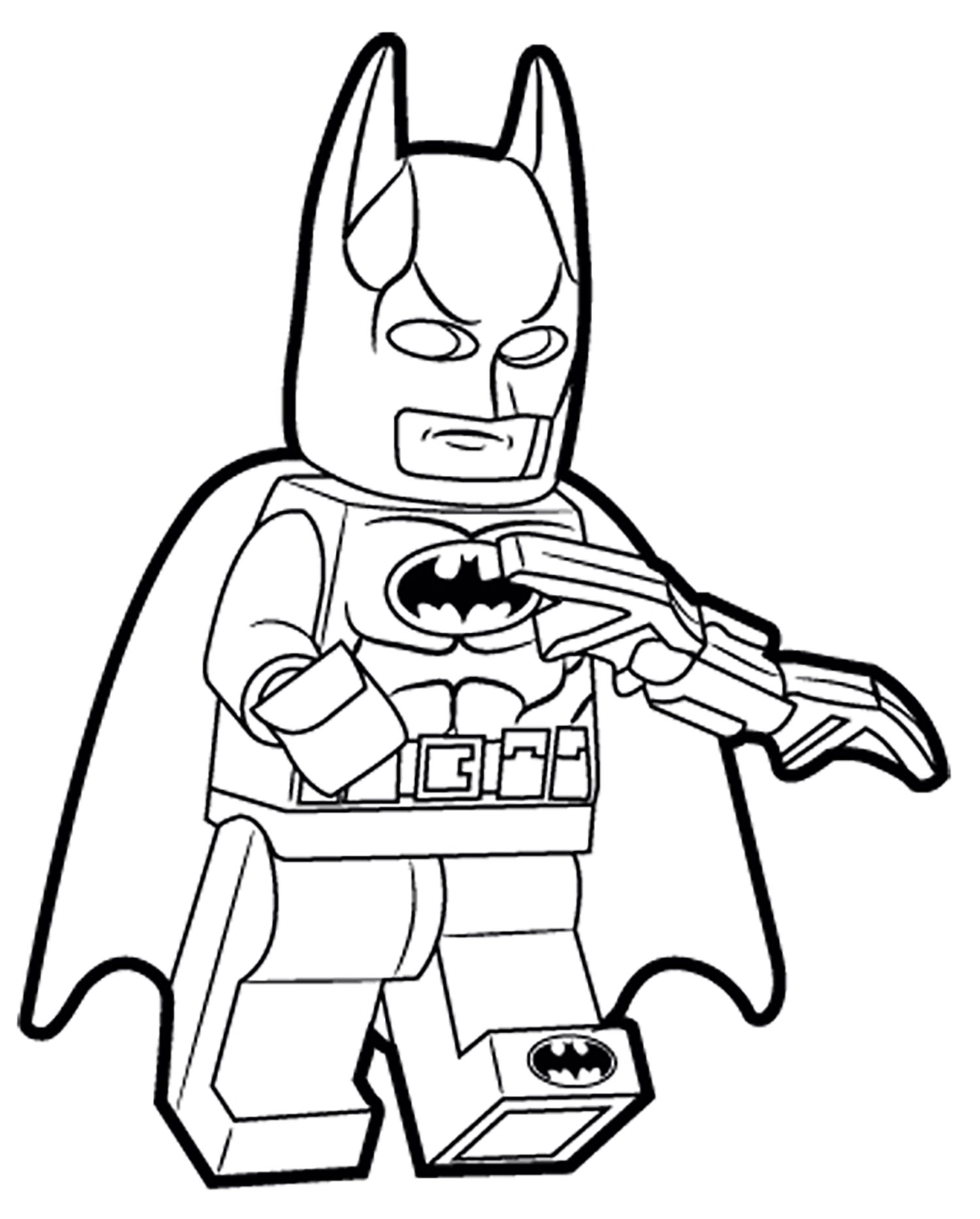 Free Printable Coloring Picture Lego Batman Movie