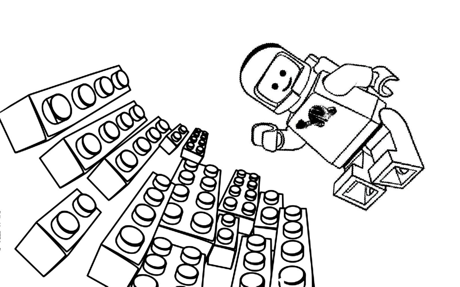 Benny the astronaut flies over Lego bricks in weightlessness!