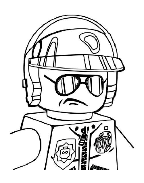 Face of the bad cop from the LEGO Movie, to print and color