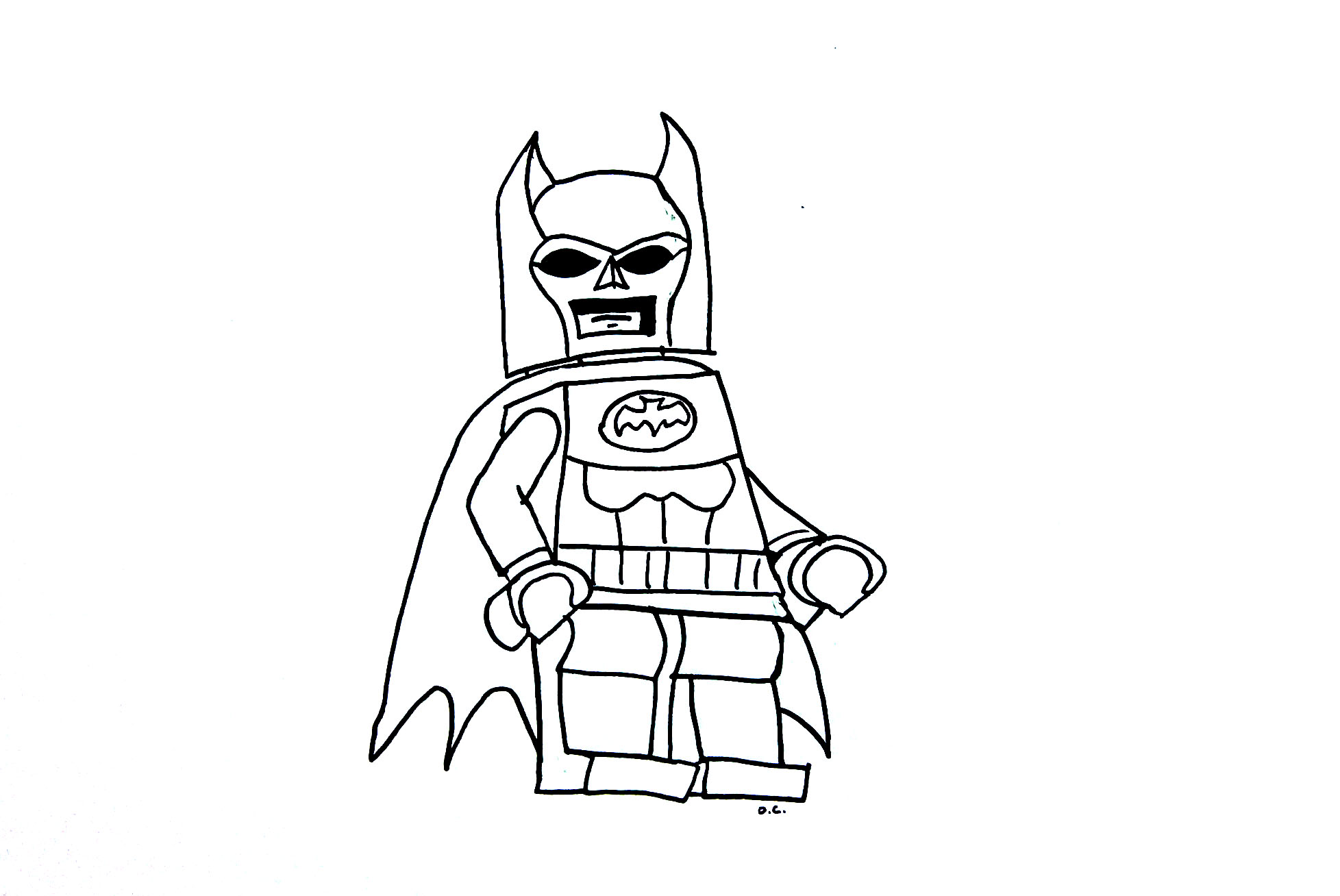 Batman coloring pages in Lego