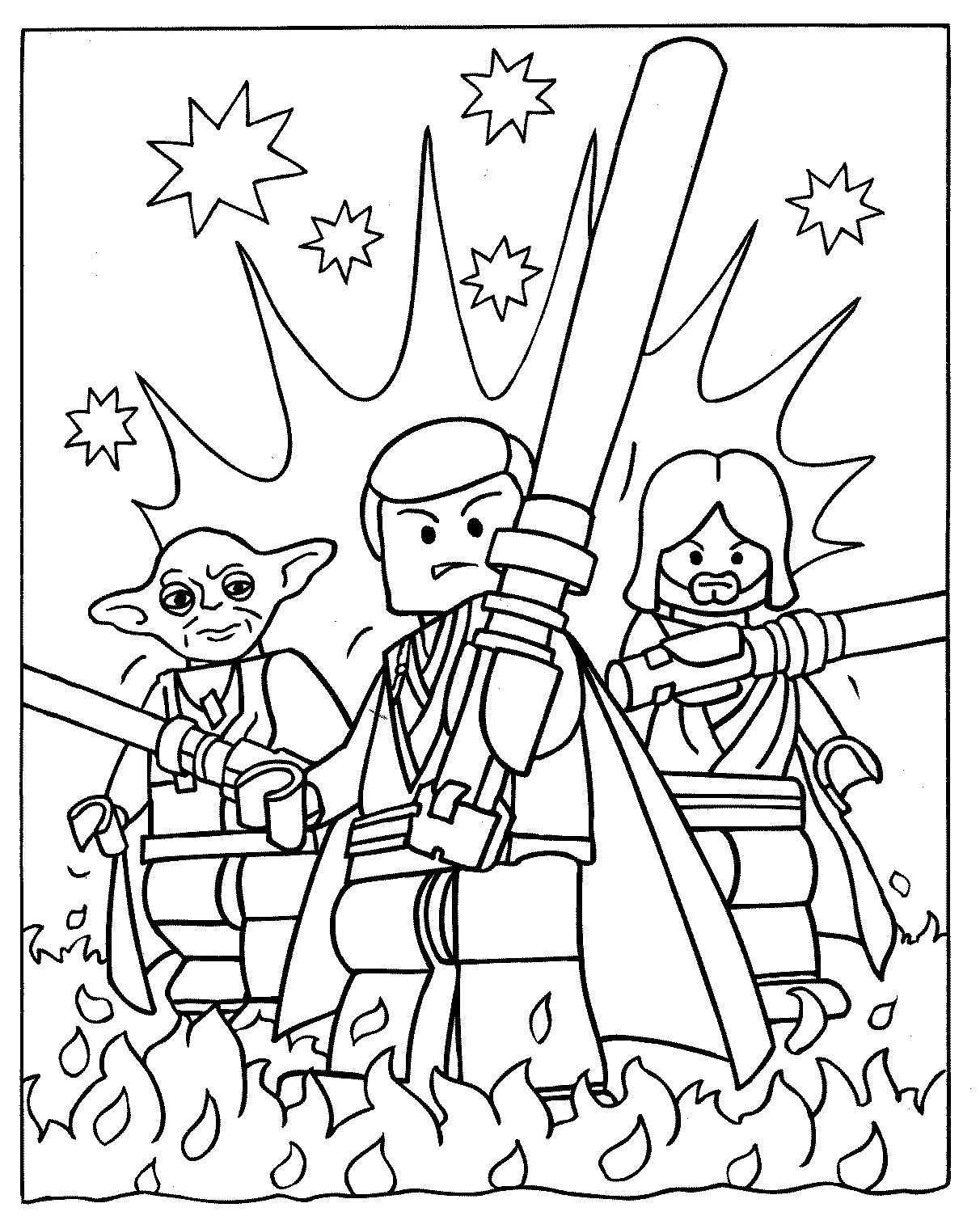 Funny Legos coloring page for children