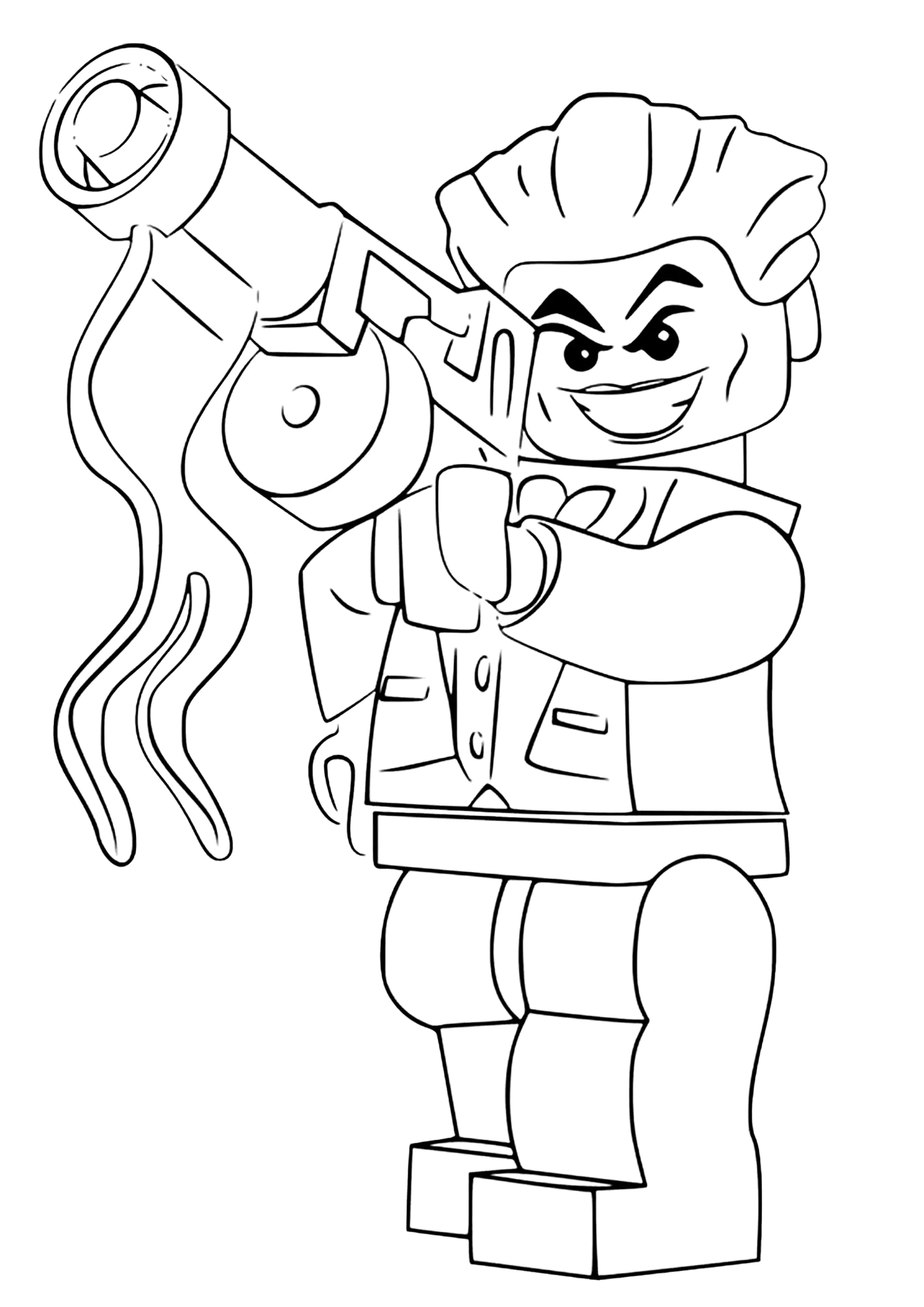 Le Joker (Batman) (Printable Lego Coloring Page for Kids)