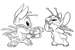 Printable Leroy and Stitch coloring sheets for Kids