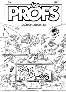 Les Profs : Free printable drawing of The Teachers to color