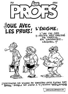 Les Profs : Free printable drawing of The Teachers to color