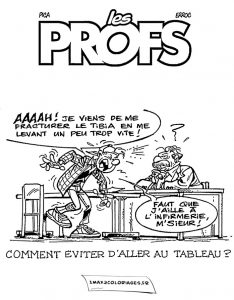 Les Profs : Downloadable coloring page of The Teachers