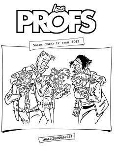 Printable Coloring Page for Kids : Les Profs drawings for the cinema release of the first film
