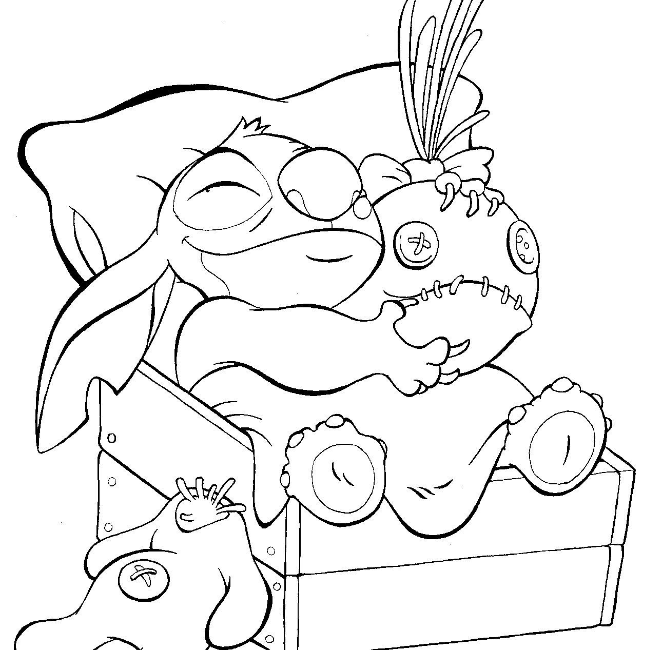 Stitch Disney Christmas Coloring Pages