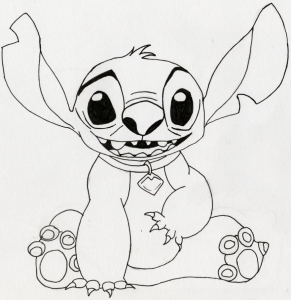 Coloring page lilo and stich to color for kids