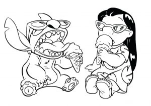 Coloring page lilo and stich to print
