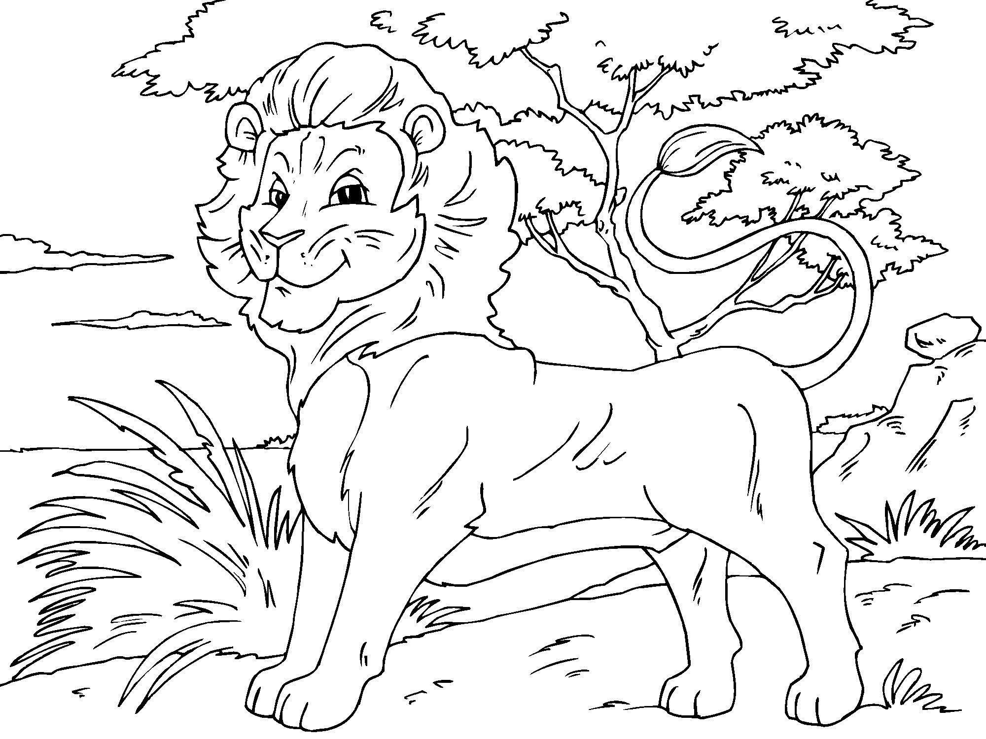 Lion To Color For Kids Lion Kids Coloring Pages