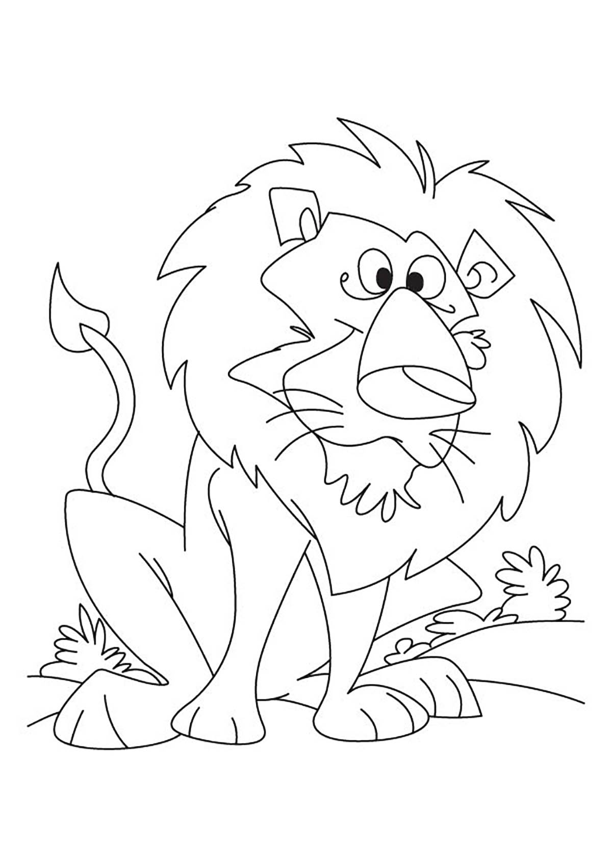 Download Lion to download - Lion Kids Coloring Pages