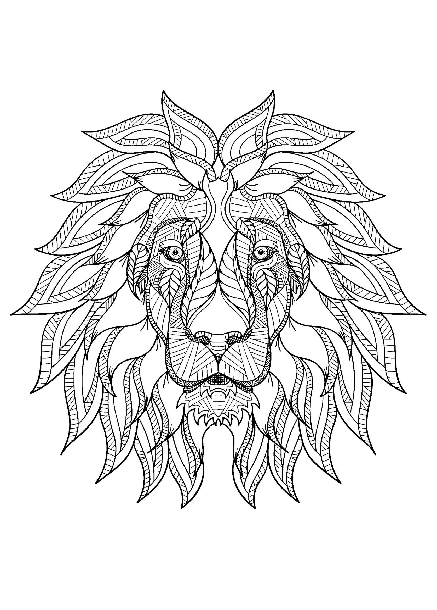 Lion free to color for children Lion Kids Coloring Pages