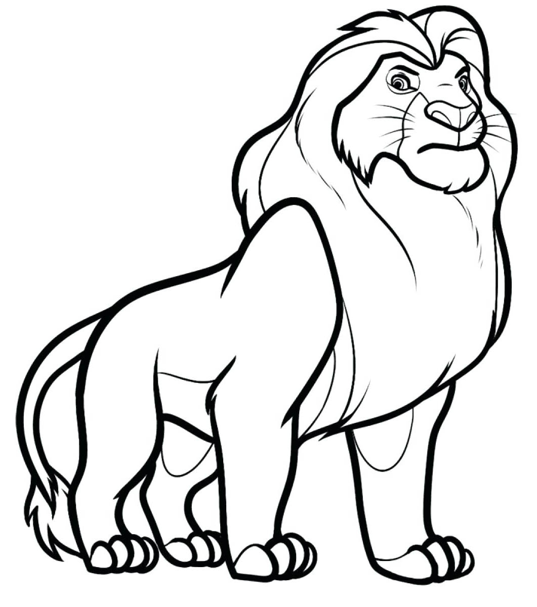 Grand lion - Lion Kids Coloring Pages