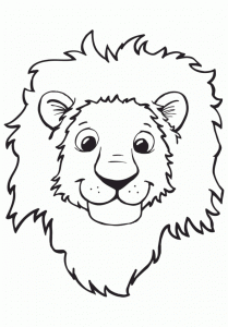 Coloring page lion to color for kids