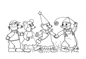 Coloring page little brown bear to download