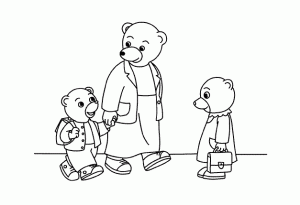 Little brown bear coloring pages to download