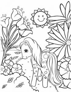 Free Little Pony drawing to print and color