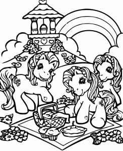 Coloring page little poney to download