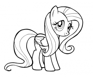 Coloring page little poney to print for free