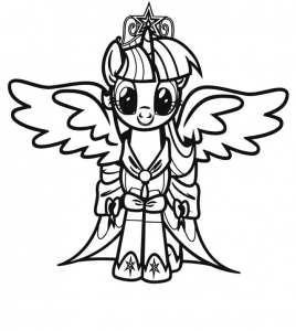 Coloring page little poney free to color for children