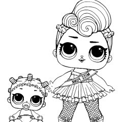 Printable LOL Surprise Dolls coloring sheets for Kids