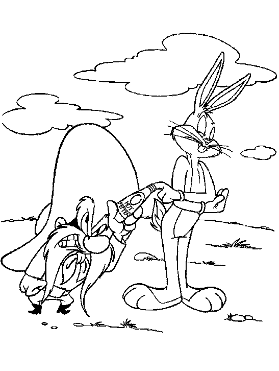Sam the pirate with Bugs Bunny