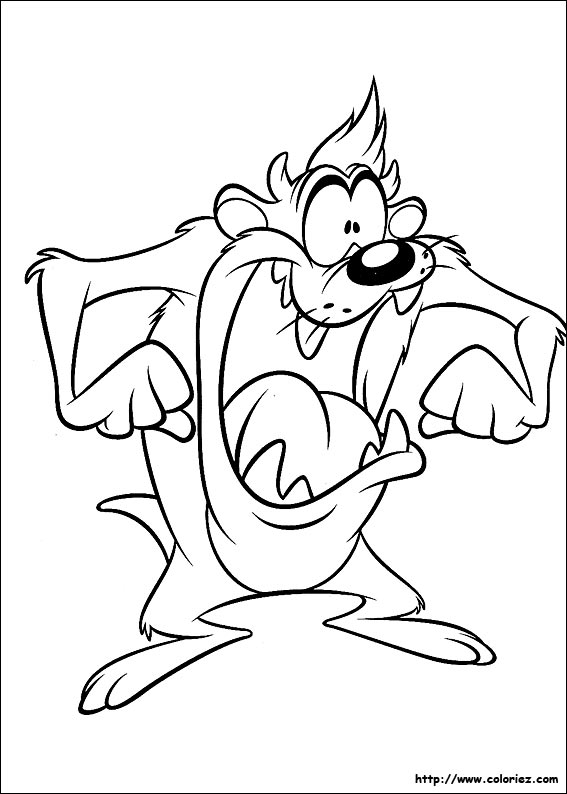 Taz coloring pages to download and color