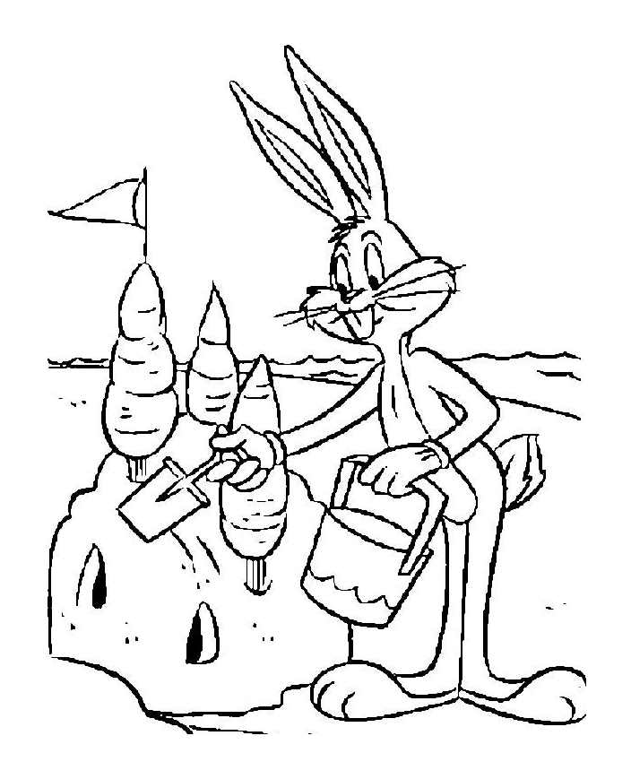 Bugs Bunny at the beach