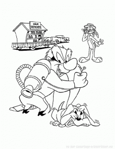 Coloring page looney tunes to color for kids