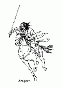 Coloring page lord of the ring free to color for children