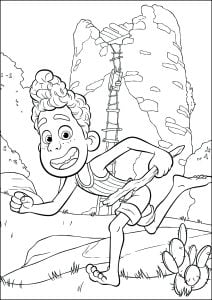 Luca on the run (Coloring Page)