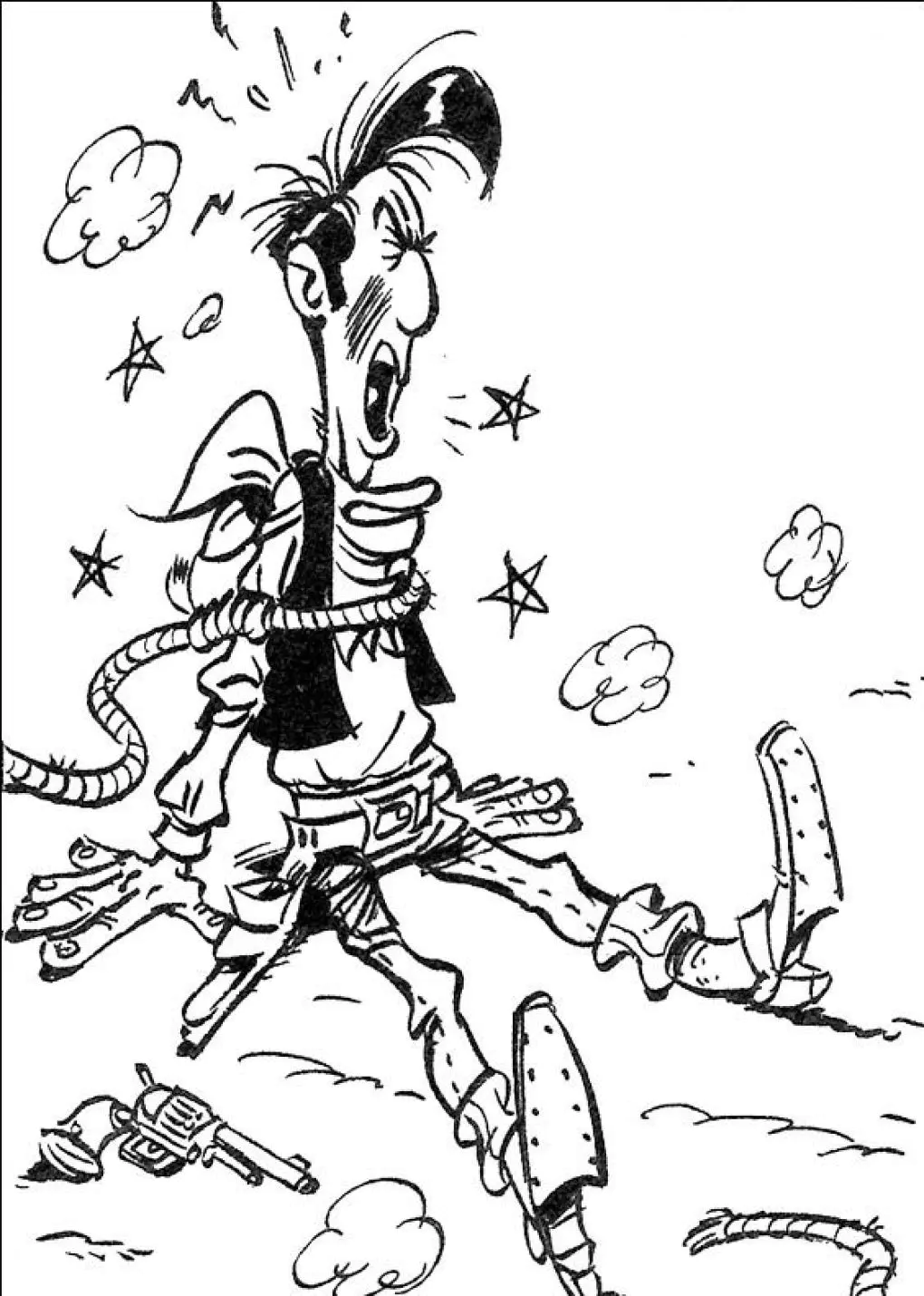 Free Lucky Luke coloring page