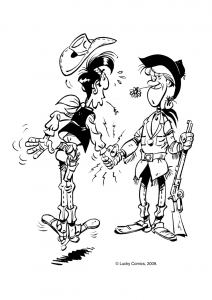 Lucky Luke image to print and color