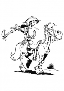 Free Lucky Luke coloring page